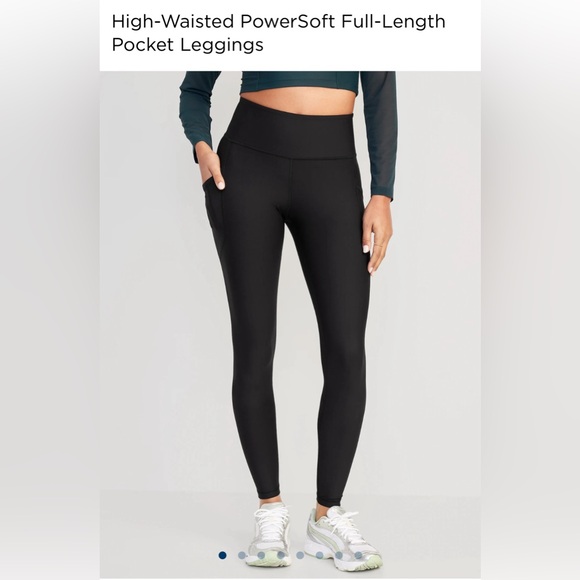 Old Navy Black High-Waisted Leggings - Picture 1 of 2
